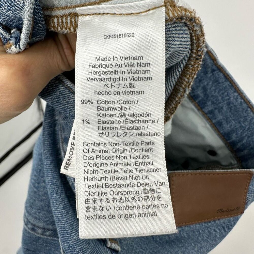 Madewell The Perfect Vintage Jean in Ainsworth Wash Size 25 Raw Hem Blue - Picture 10 of 16